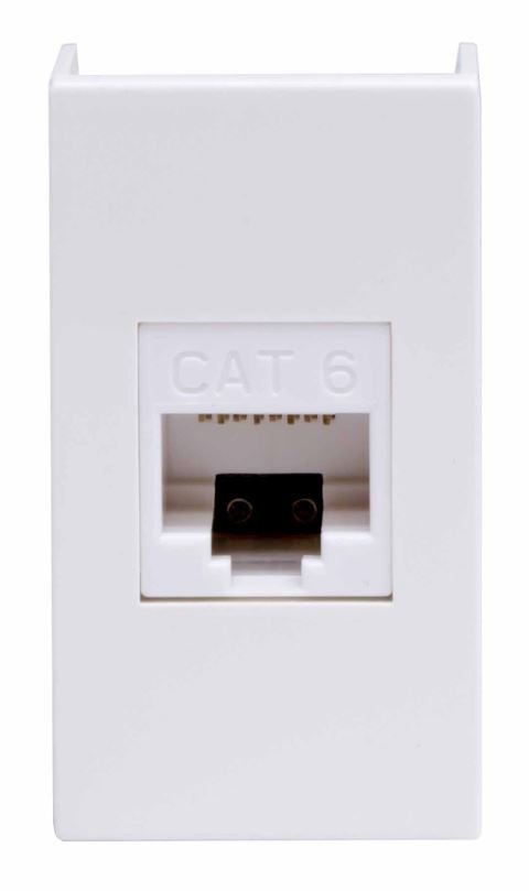Розетка RJ-45 Viva 1 модуль кат.6 8P8C серая (45158)