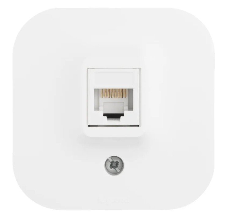 QUTEO Розетка компьютерная RJ45 кат.5E UTP, открытой установки, белый (782224)