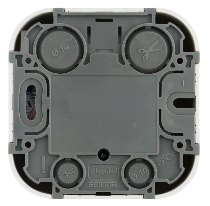 QUTEO Розетка компьютерная RJ45 кат.5E UTP, открытой установки, белый (782224)