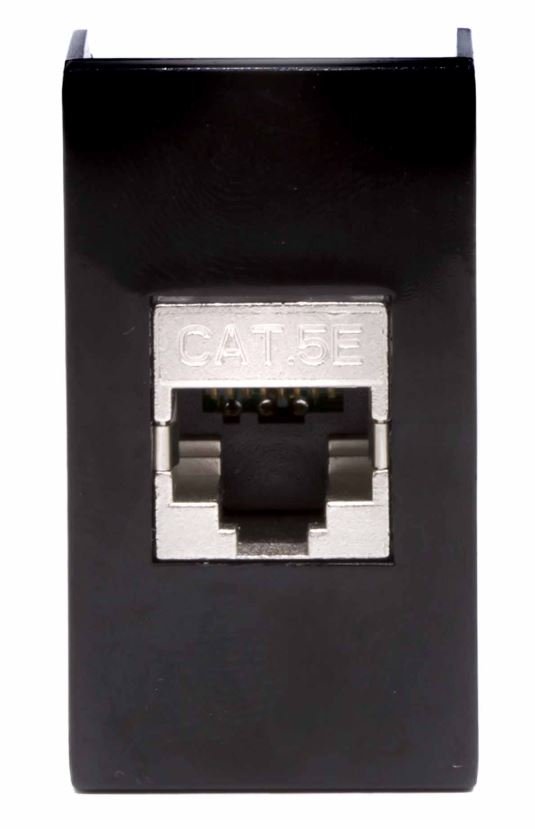Розетка RJ-45 Viva 1 модуль кат.5E экранированная 8P8C черная (45248)