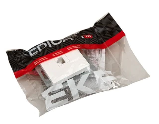 Механизм розетки RJ45 (cat5), белый Эпика (UP1-SOW-RJ45-5)
