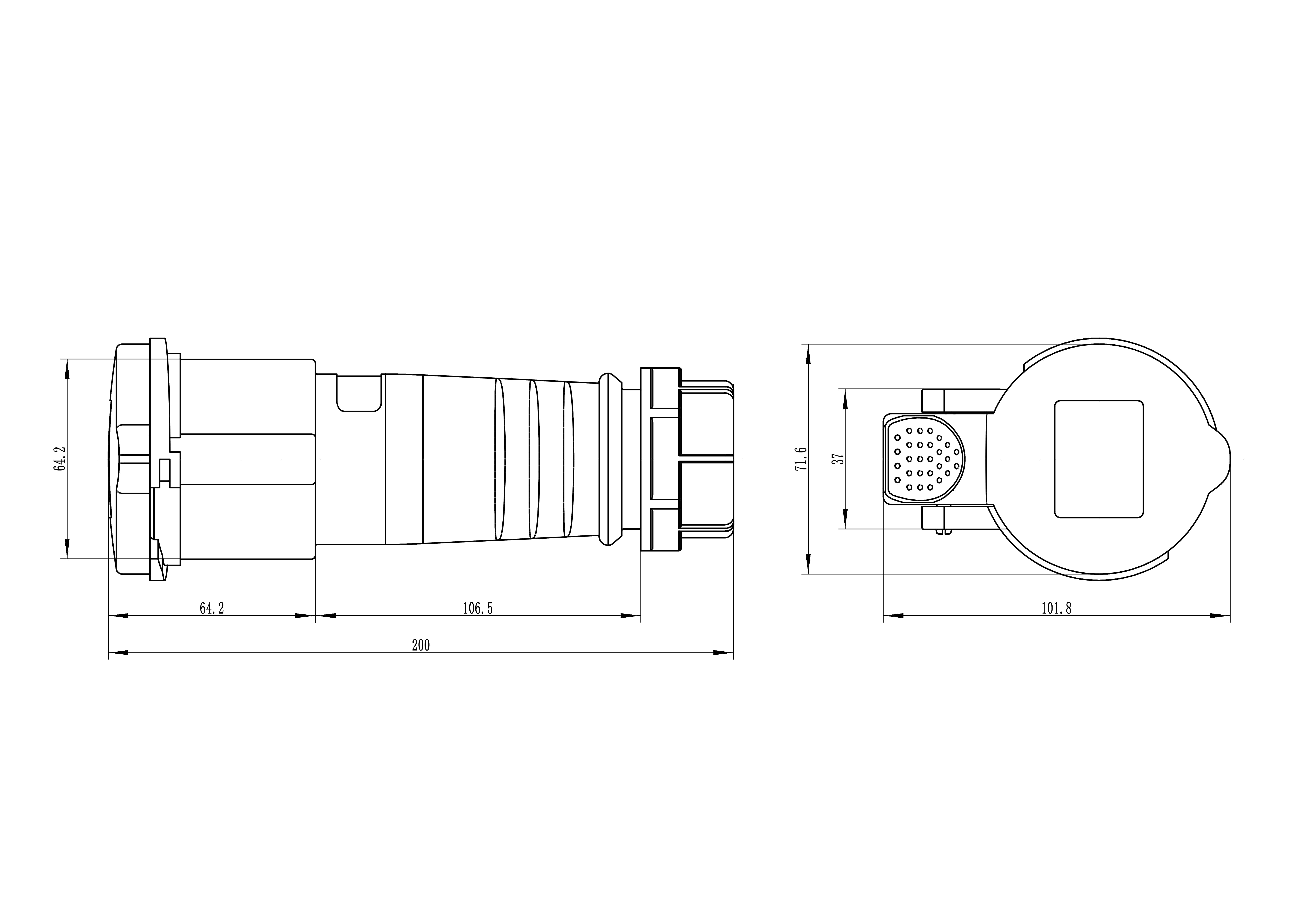 Розетка кабельная CS IP44 32A 2P+E 230В (DIS3133243)