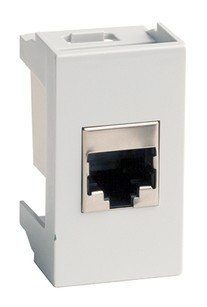 Розетка RJ-45 Viva 1 модуль экранированная 8P8C серая (45148)