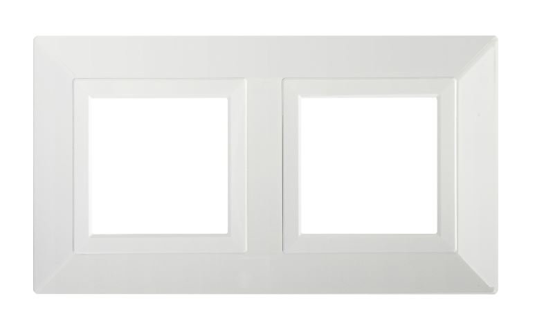 Рамка из металла 2 поста 4 модуля, Avanti, белая (4400854)