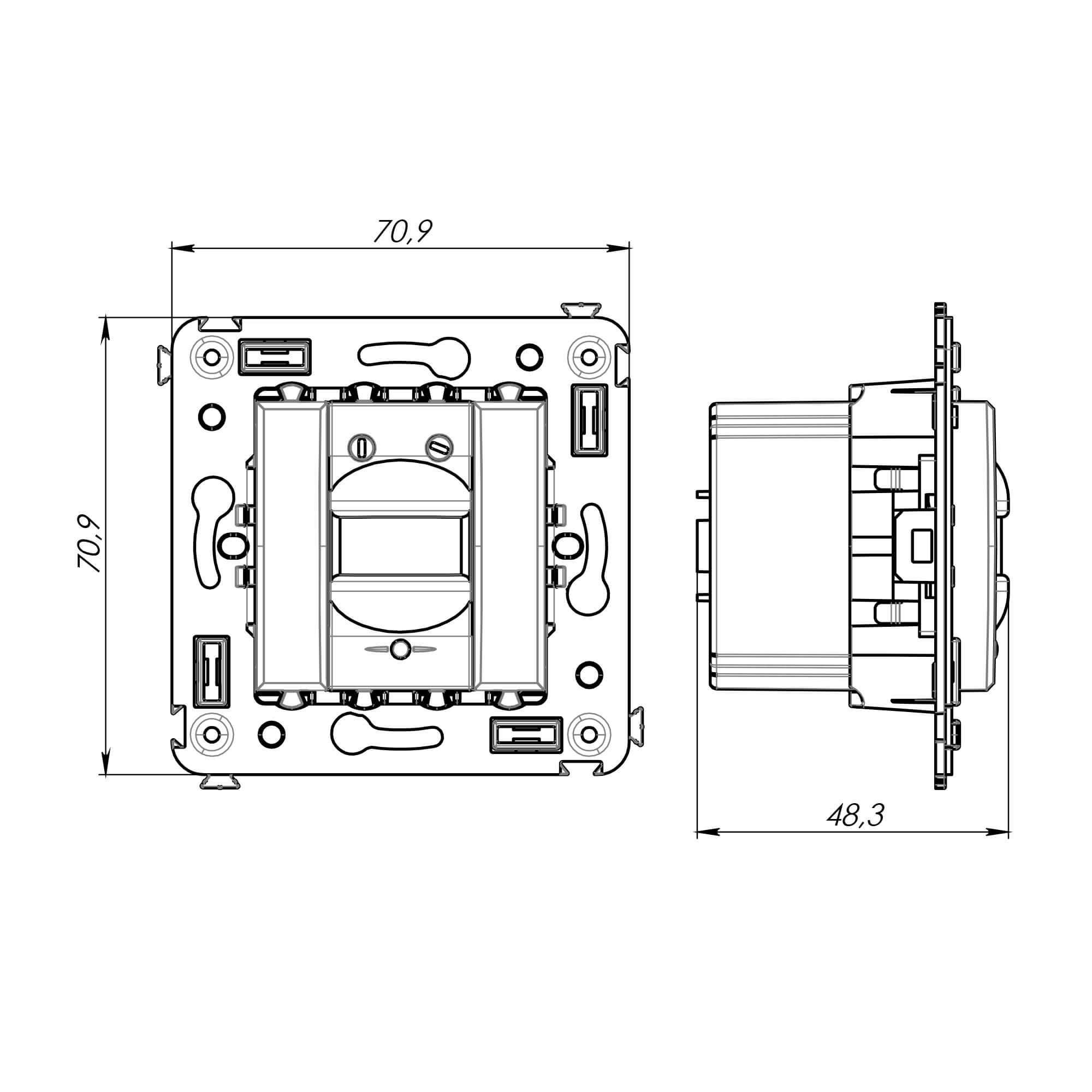 Датчик движения в стену, Avanti, закаленная сталь (4404143)