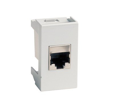 Розетка RJ-12 Viva 1 модуль серая (45118)