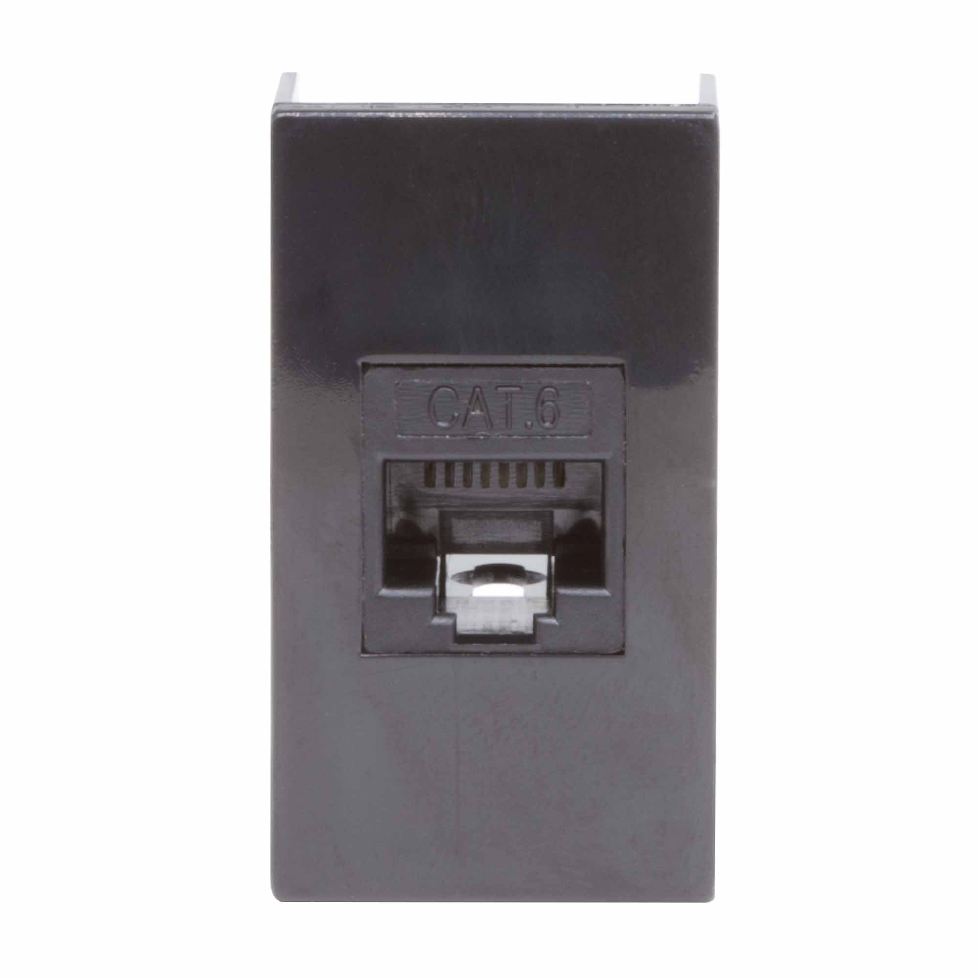 Розетка RJ-45 Viva 1 модуль кат.6Е 8P8C черная (45258)