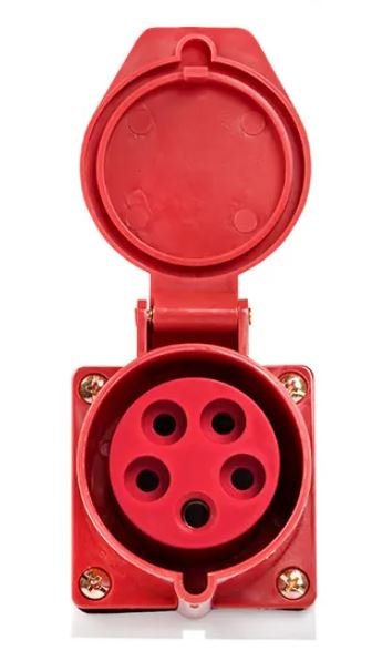Розетка стационарная наружная 123 2Р+РЕ 32А 220В IP44 (ps-123-32-220)