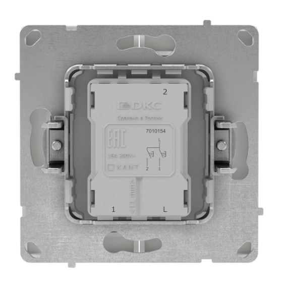 Кнопка двухклавишная KANT белый песок (7010154)