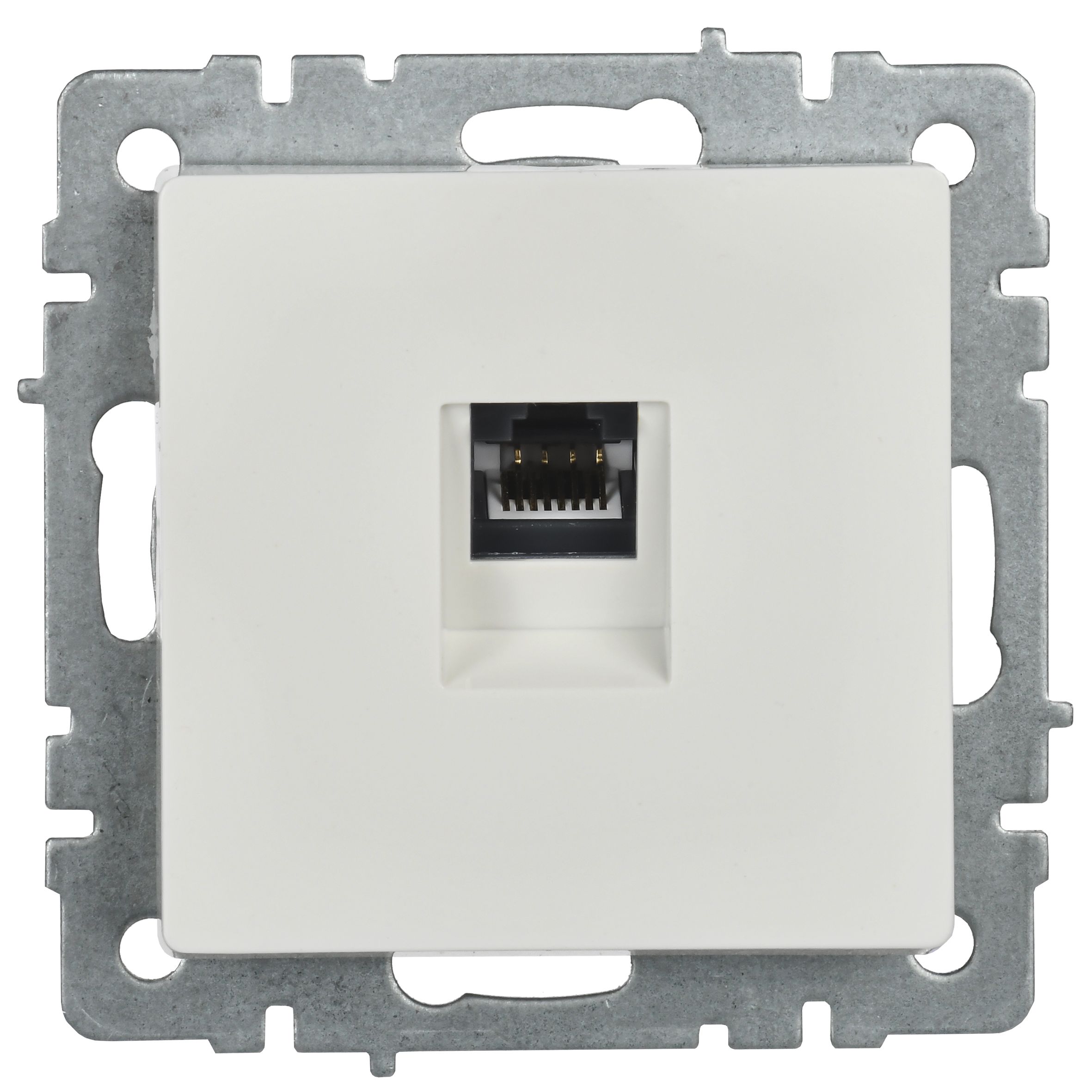 Розетка компьютерная RJ45 BRITE кат.6 РК11-БрБ скрытой установки белый (BR-K10-2-K01)