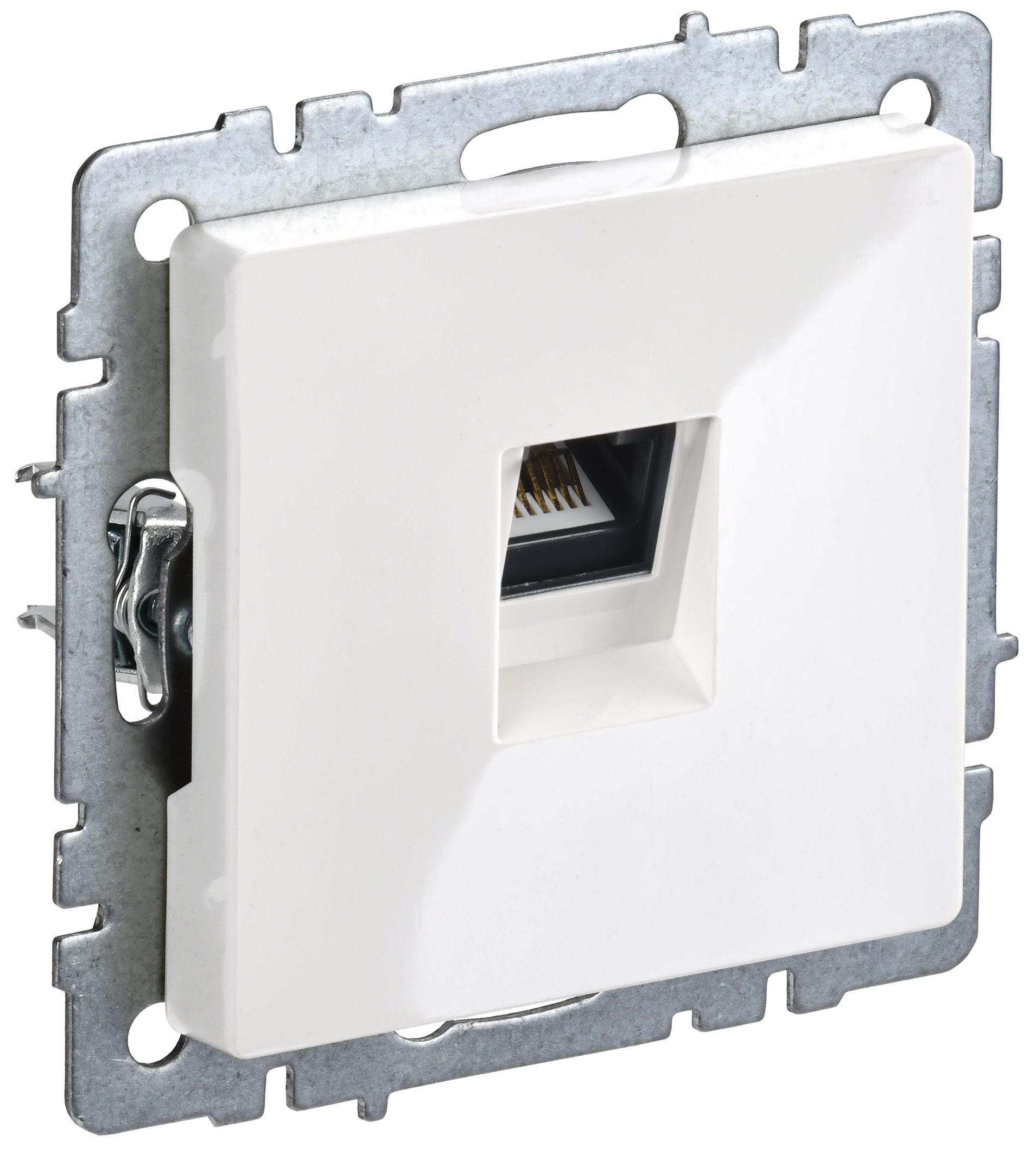 Розетка компьютерная RJ45 BRITE кат.6 РК11-БрБ скрытой установки белый (BR-K10-2-K01)
