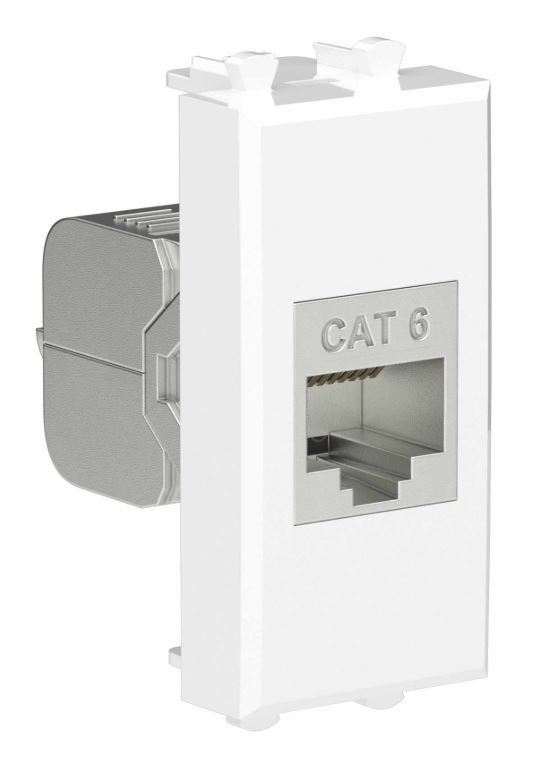 Розетка RJ-45 кат.6 экранированная 1 модуль Avanti белое облако (4400791)