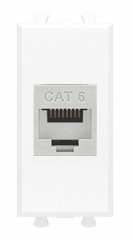 Розетка RJ-45 кат.6 экранированная 1 модуль Avanti белое облако (4400791)