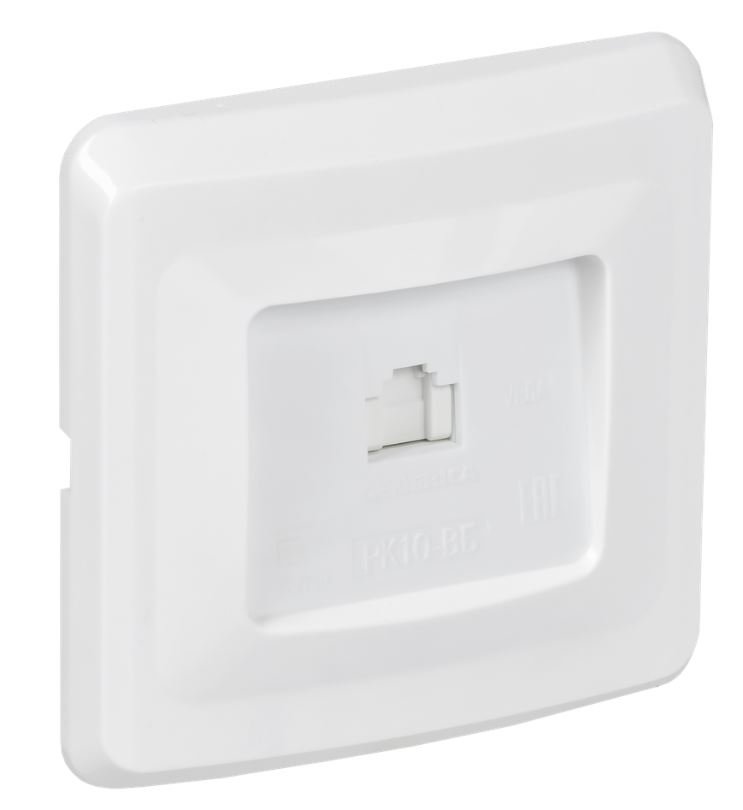 Розетка компьютерная 1-местная VEGA RJ45 РК10-ВБ кат.5е скрытой установки белый (EKV15-K01-DM)