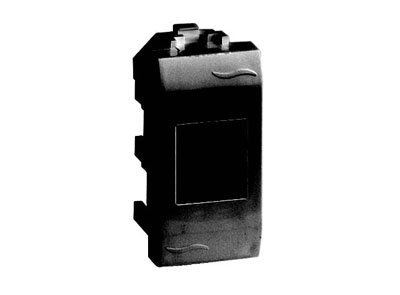 Розетка RJ-45 Brava 1 модуль кат.5e экранированная 8P8C черная (77457N)
