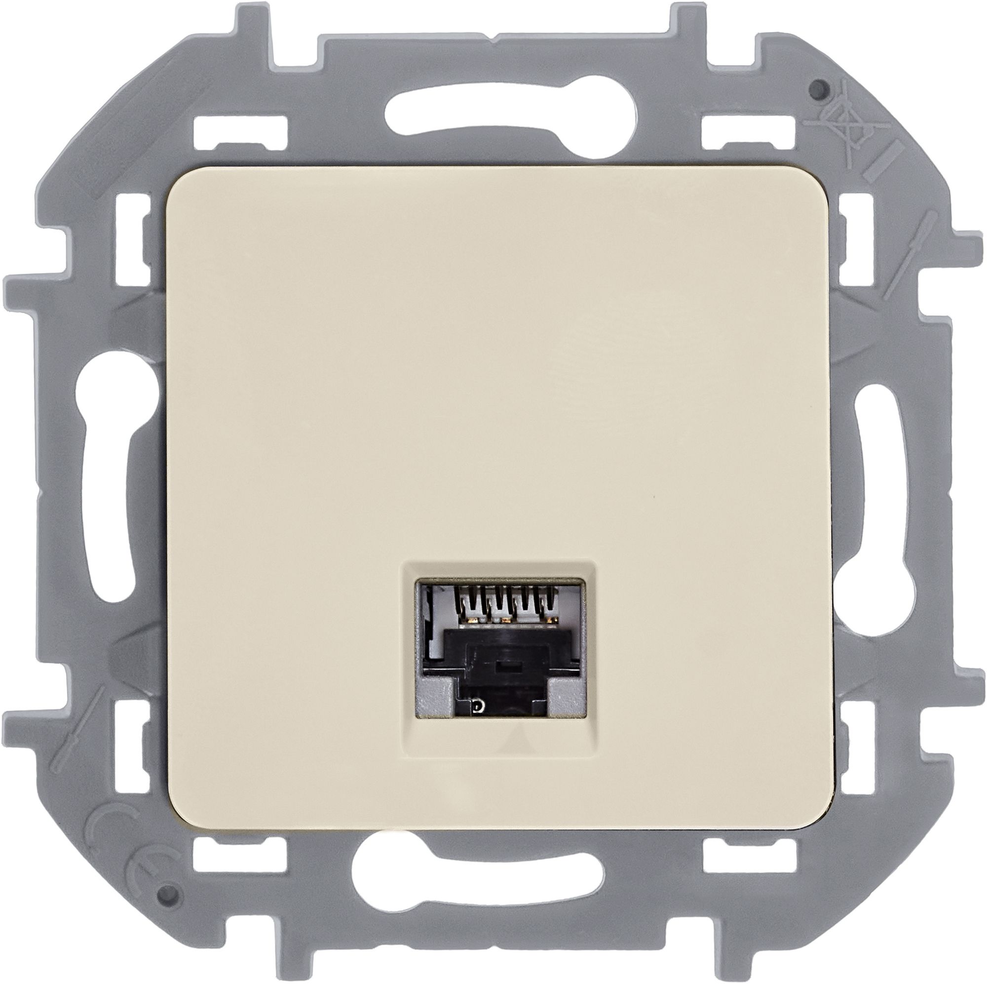 Inspiria розетка компьютерная RJ45, 6 UTP, скрытой установки, слоновая кость (673831)