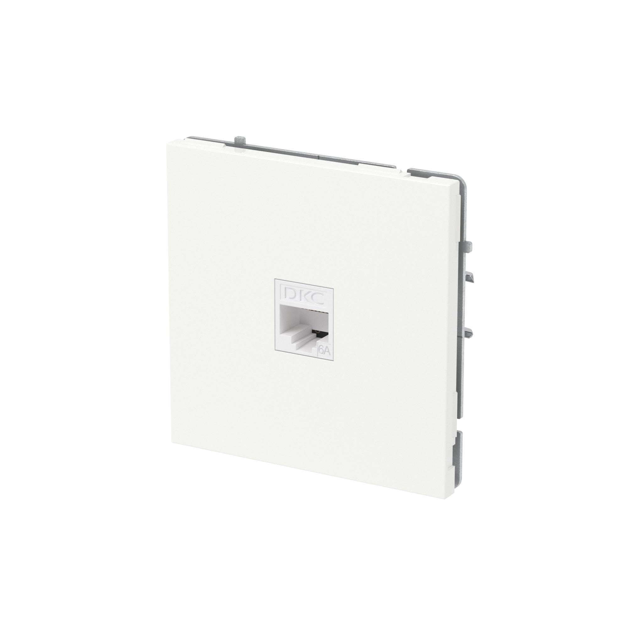 Розетка RJ-45 KANT 6А одинарная белая магнолия (7000673)