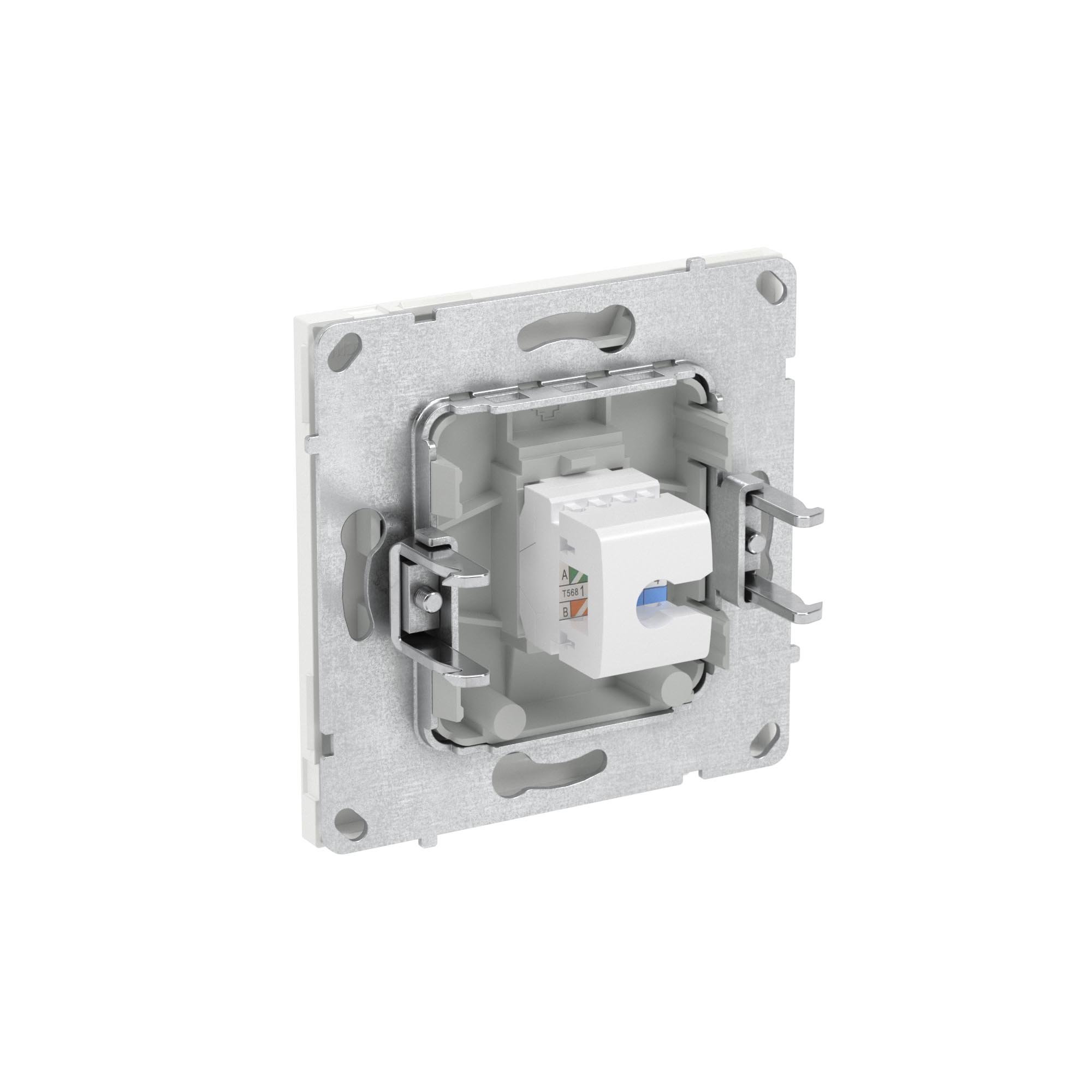 Розетка RJ-45 KANT 6А одинарная белая магнолия (7000673)