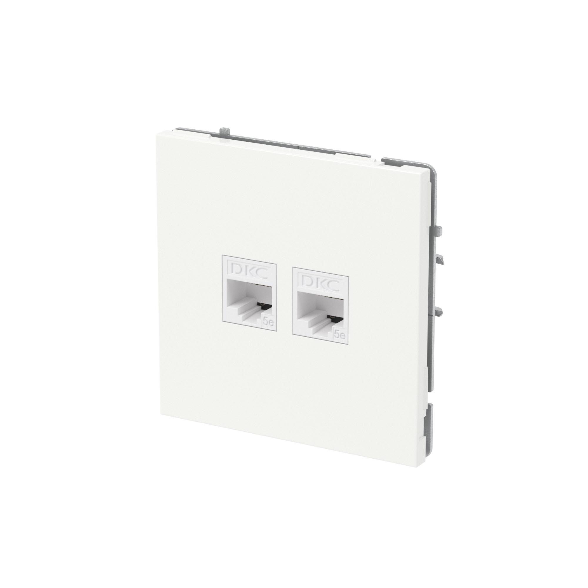 Розетка RJ-45 KANT 5E двойная белая магнолия (7000664)