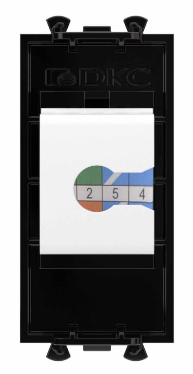 Розетка RJ-45 кат.6А 1 модуль Avanti черный квадрат (4402671)
