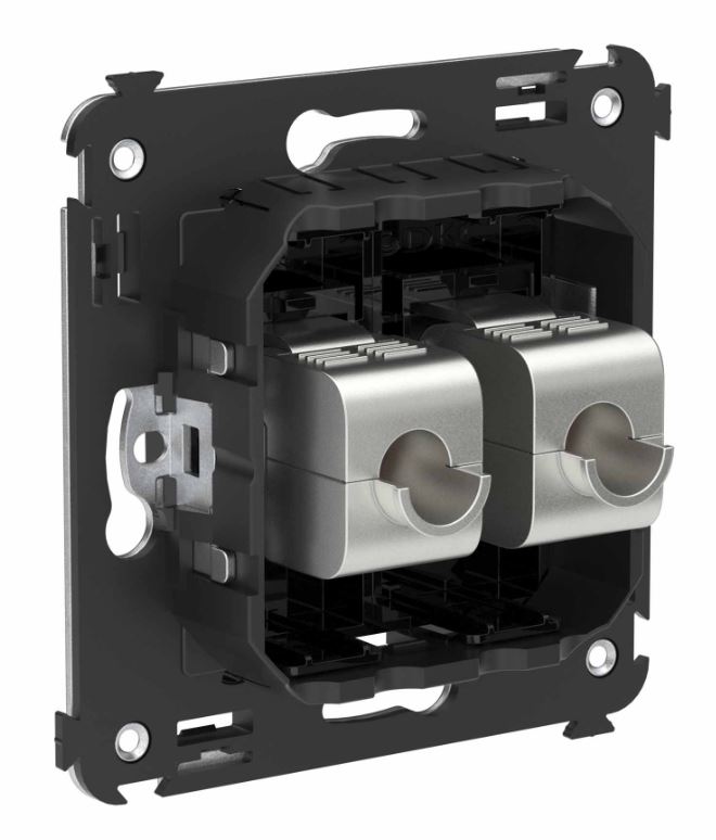 Розетка RJ-45 кат.6А двойная экранированная Avanti черный квадрат (4402774)
