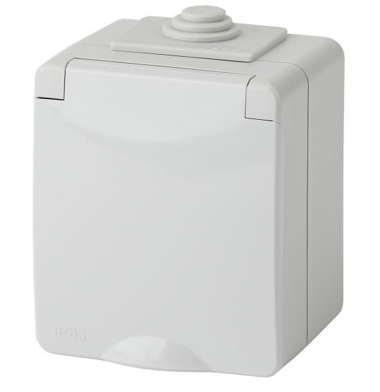 Розетка ОУ Эксперт 11-2602-03 16А IP65 250В 2P+E серый ЭРА (Б0035990)