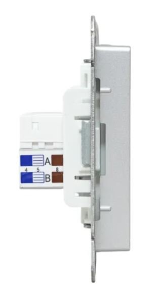 Механизм розетки HDMI+RJ45 (cat5), алюминий Эпика (UP1-SOA-HDMI+RJ45)