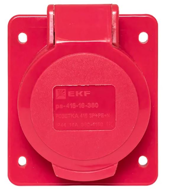 Розетка стационарная внутренняя 415 3Р+РЕ+N 16А 380В IP44 (ps-415-16-380)