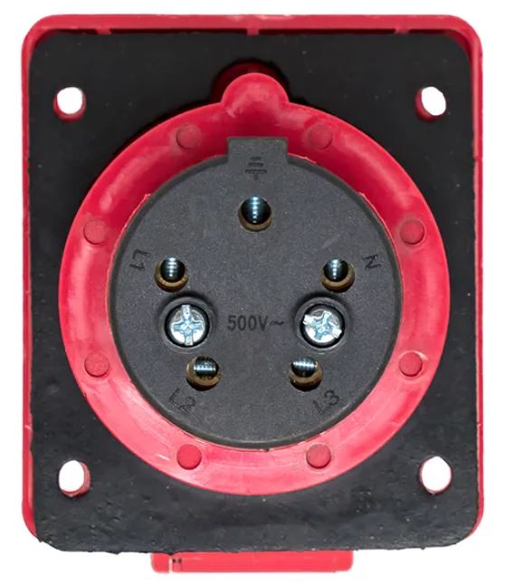 Розетка стационарная внутренняя 415 3Р+РЕ+N 16А 380В IP44 (ps-415-16-380)