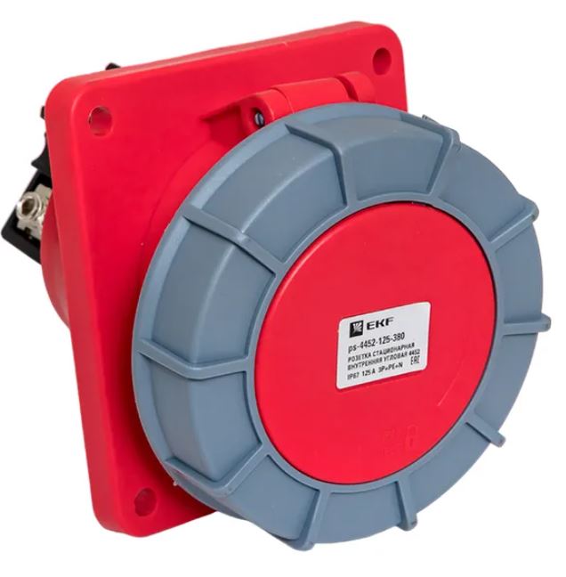 Розетка стационарная внутренняя 4452 3Р+РЕ+N 125А 380В IP67 PROxima (ps-4452-125-380)