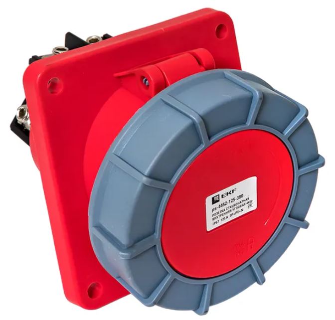 Розетка стационарная внутренняя 4452 3Р+РЕ+N 125А 380В IP67 PROxima (ps-4452-125-380)