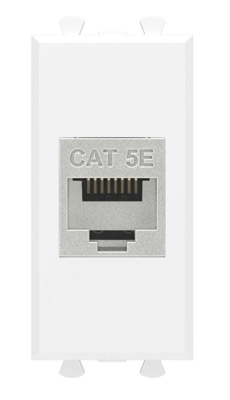 Розетка RJ-45 кат.5е экранированная 1 модуль Avanti белое облако (4400761)