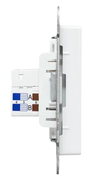 Механизм розетки RJ45 - 2 шт, (cat5), белый Эпика (UP1-SOW-2RJ45-5)