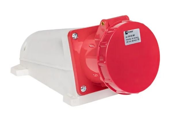 Розетка стационарная наружная 135 3Р+РЕ+N 63А 380В IP67 (ps-135-63-380)
