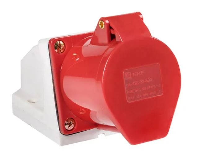 Розетка стационарная наружная 125 3Р+РЕ+N 32А 380В IP44 (ps-125-32-380)