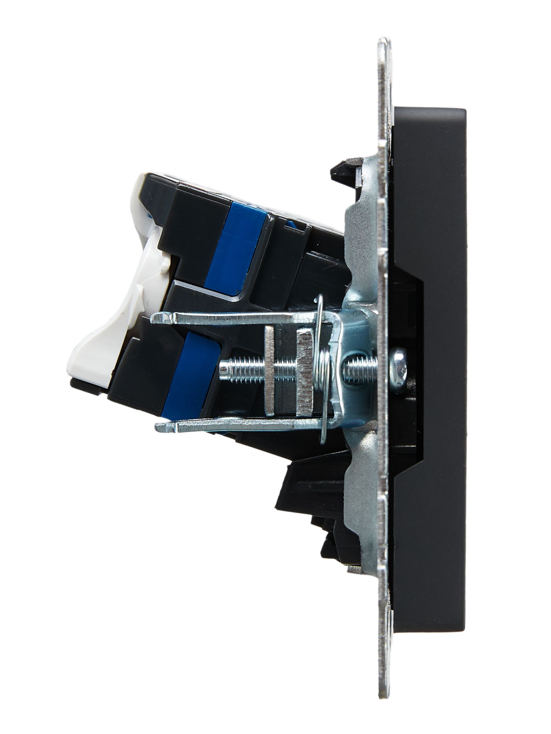 Розетка компьютерная двойная RJ45 BRITE кат.6 РК11-2-БрГ скрытой установки графит (BR-K20-2-K53)