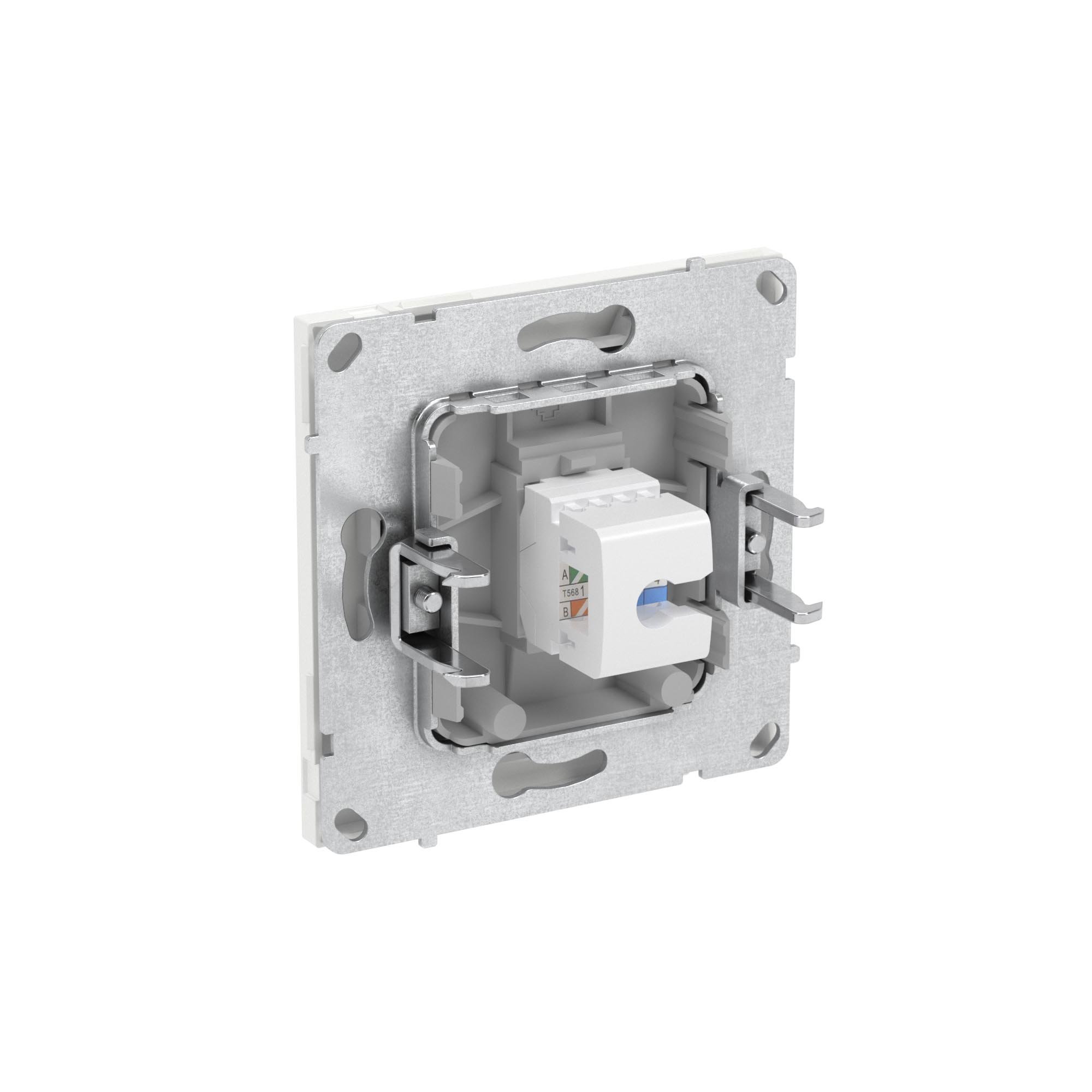 Розетка RJ-45 KANT 5E одинарная белая магнолия (7000663)