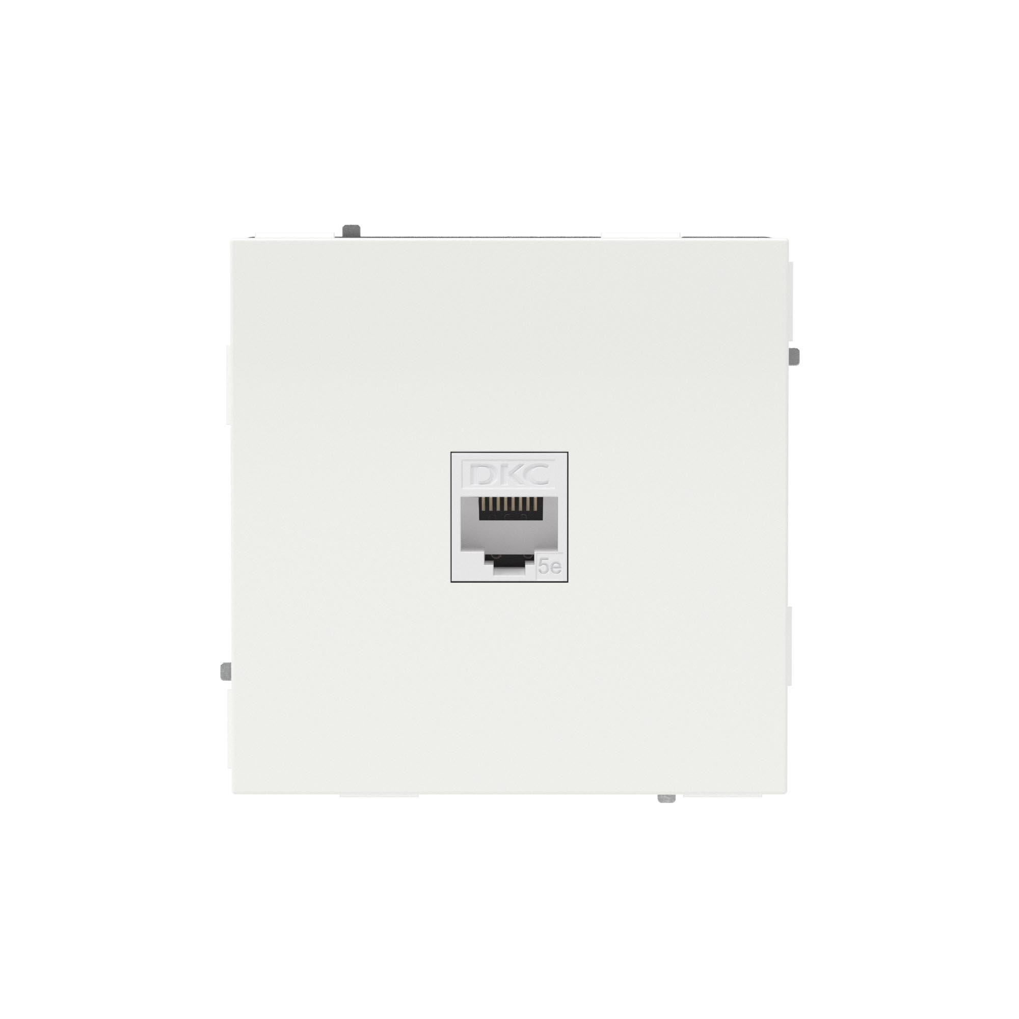 Розетка RJ-45 KANT 5E одинарная белая магнолия (7000663)