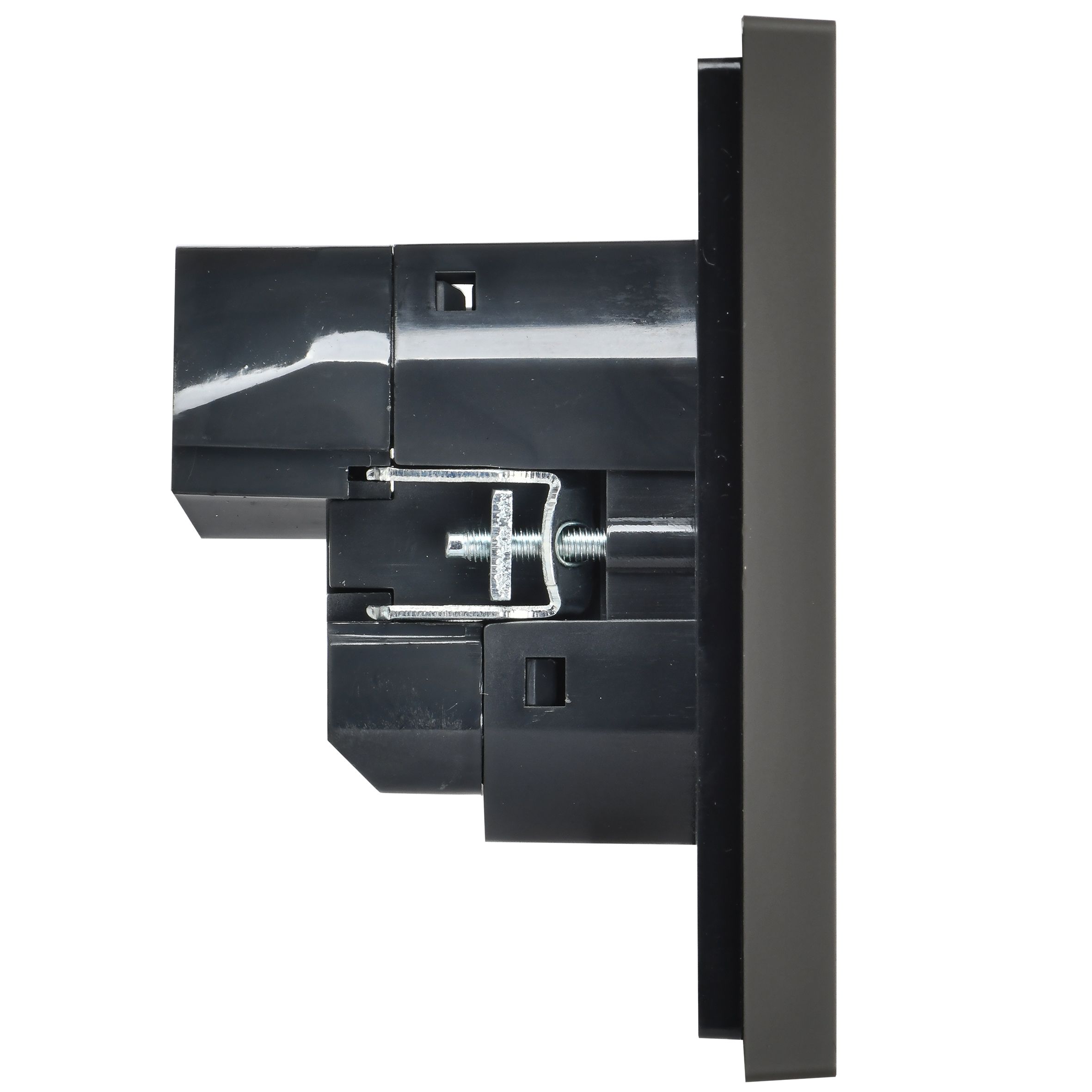 FORTE&PIANO Розетка USB A+C 18Вт FP347 с заземлением с защитными шторками винтовое крепление скрытой установки 16А серый (FP-R14-16-U22-018-K03)