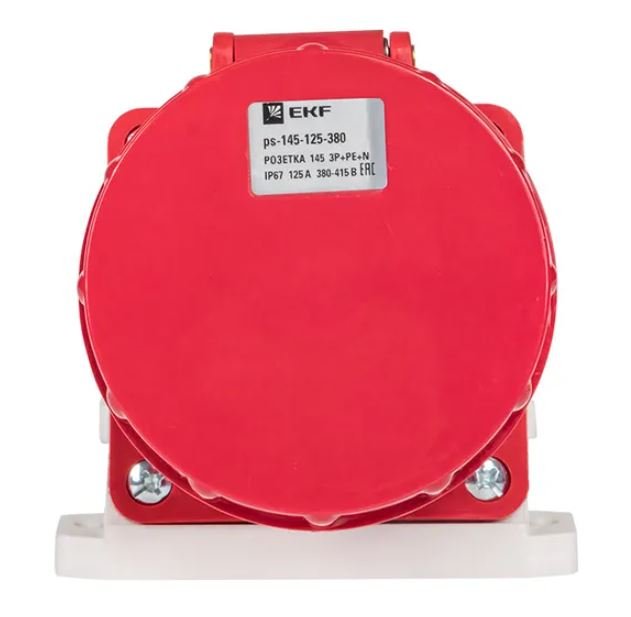 Розетка стационарная наружная 145 3Р+РЕ+N 125А 380В IP67 (ps-145-125-380)