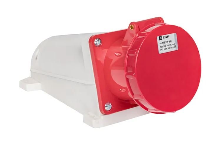 Розетка стационарная наружная 145 3Р+РЕ+N 125А 380В IP67 (ps-145-125-380)
