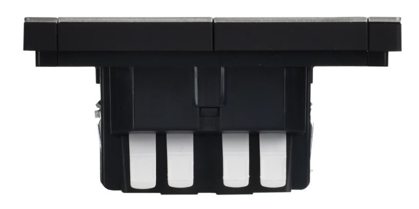 FORTE&PIANO Выключатель 2-клавишный проходной с индикацией FP608M скрытой установки 10А металл шампань (FP-V22-1-10-1-M-K37)