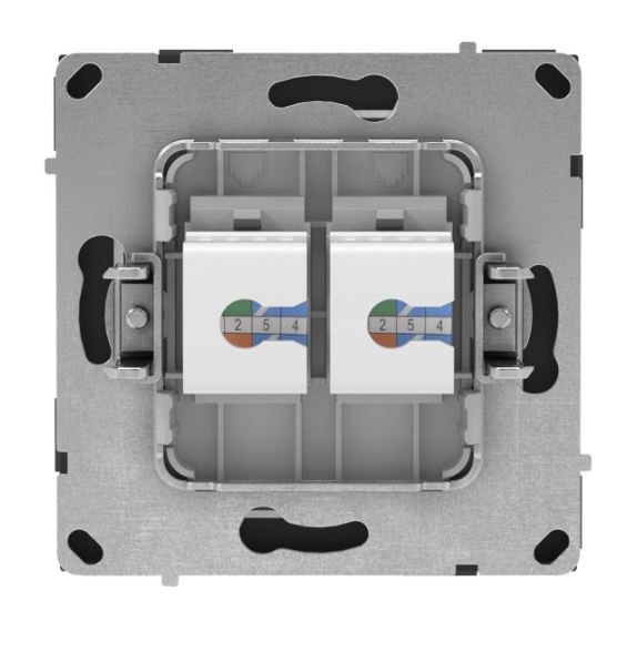 Розетка RJ-45 KANT 5E двойная черный уголь (7012664)