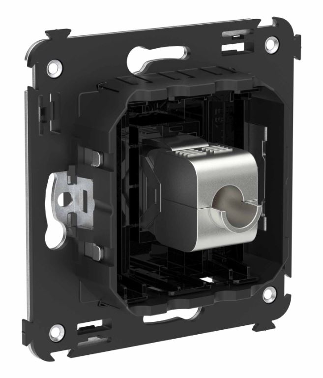 Розетка RJ-45 кат.6А одинарная экранированная Avanti черный квадрат (4402773)