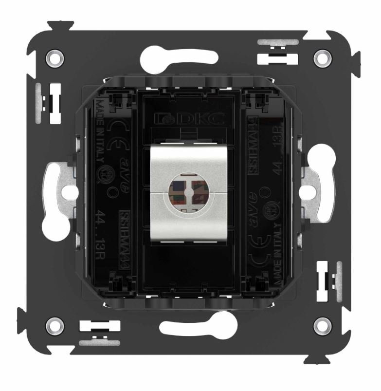 Розетка RJ-45 кат.6А одинарная экранированная Avanti черный квадрат (4402773)