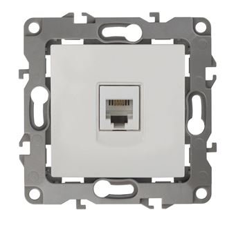 Розетка RJ11 12-3105-01 IP20 серия 12 белый ЭРА (Б0014711)