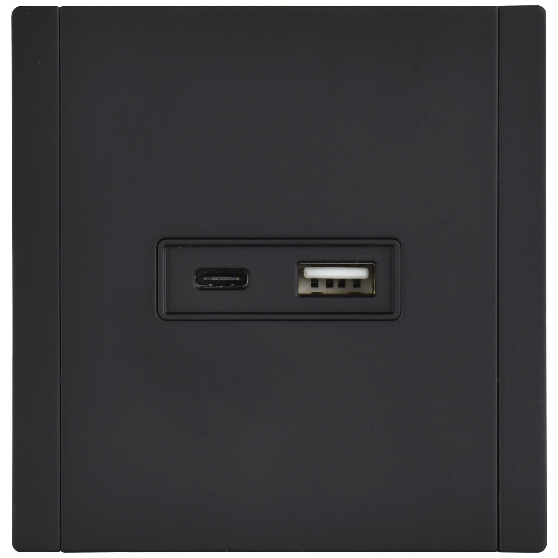 FORTE&PIANO Розетка USB A+C 18Вт FP151M скрытой установки металл черный (FP-U22-018-M-K02)