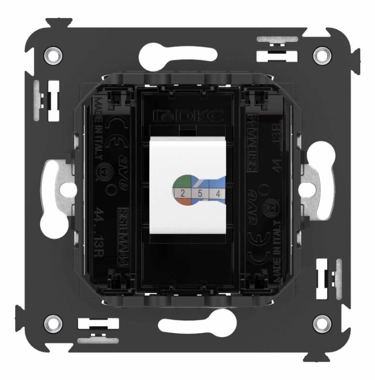 Розетка RJ-45 кат.6A одинарная Avanti черный квадрат (4402673)