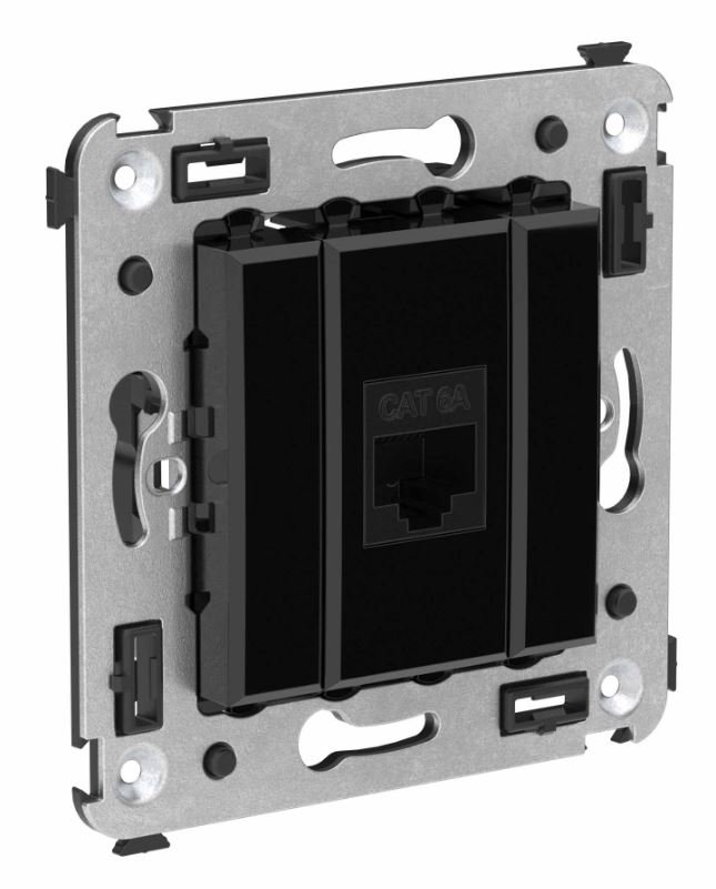Розетка RJ-45 кат.6A одинарная Avanti черный квадрат (4402673)