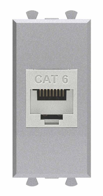 Розетка RJ-45 кат.6 экранированная 1 модуль Avanti закаленная сталь (4404791)
